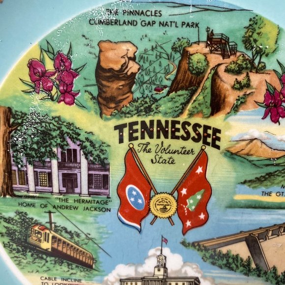 Vintage Tennessee Souvenir State Plate - Picture 7 of 11